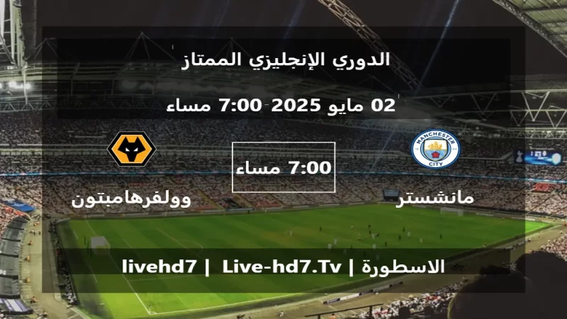 مباراة مانشستر سيتي و وولفرهامبتون - الدوري الإنجليزي الممتاز