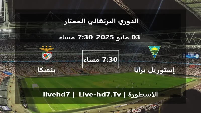 مباراة إستوريل برايا و بنفيكا - الدوري البرتغالي الممتاز مباراة إستوريل برايا و بنفيكا - الدوري البرتغالي الممتاز