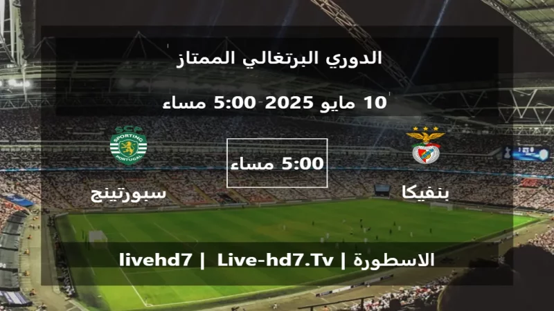 مباراة بنفيكا و سبورتينج لشبونة - الدوري البرتغالي الممتاز مباراة بنفيكا و سبورتينج لشبونة - الدوري البرتغالي الممتاز