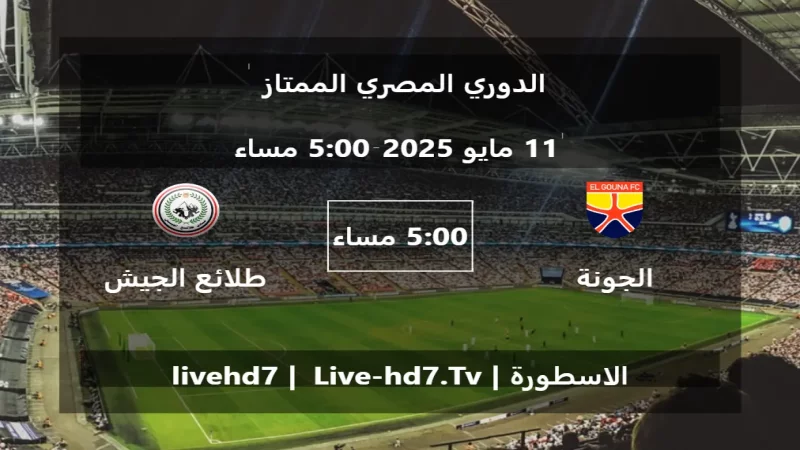 مباراة الجونة و طلائع الجيش - الدوري المصري الممتاز مباراة الجونة و طلائع الجيش - الدوري المصري الممتاز