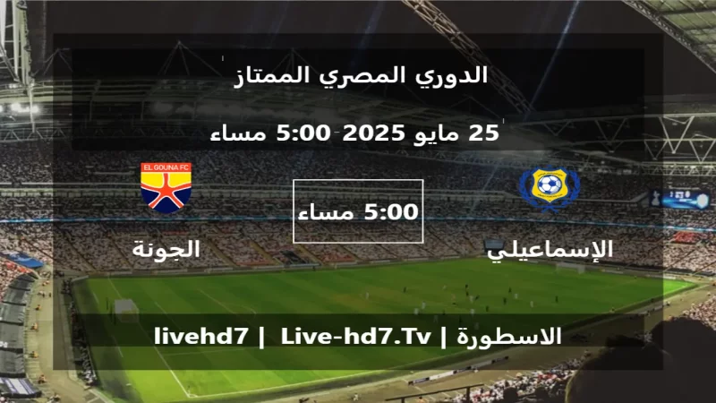 مباراة الإسماعيلي و الجونة - الدوري المصري الممتاز 