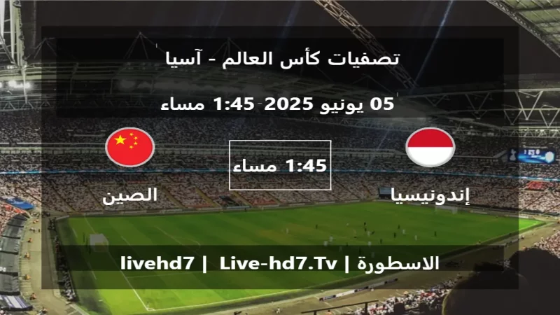 مباراة إندونيسيا و الصين - تصفيات كأس العالم - آسيا