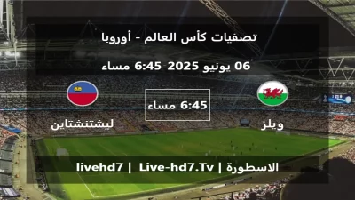 مباراة ويلز و ليشتنشتاين – تصفيات كأس العالم – أوروبا