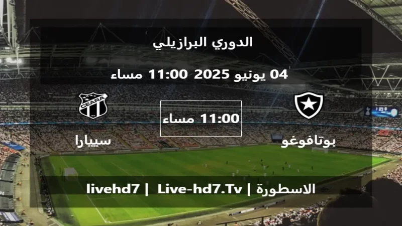 مباراة بوتافوغو و سييارا - الدوري البرازيلي مباراة بوتافوغو و سييارا - الدوري البرازيلي