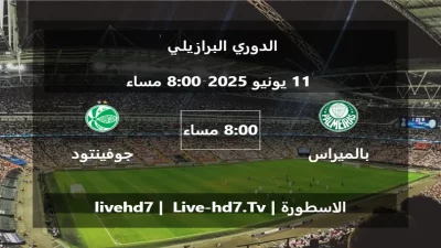 مباراة بالميراس و جوفينتود – الدوري البرازيلي