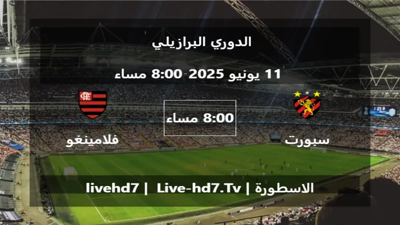 مباراة سبورت ريسيفه و فلامينغو - الدوري البرازيلي