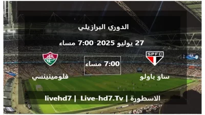 مباراة ساو باولو و فلومينينسي – الدوري البرازيلي