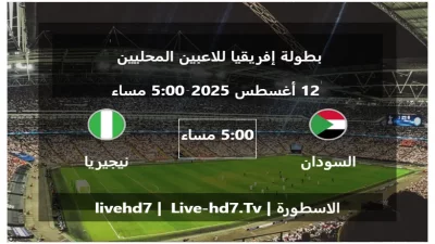 مباراة السودان و نيجيريا – بطولة إفريقيا للاعبين المحليين